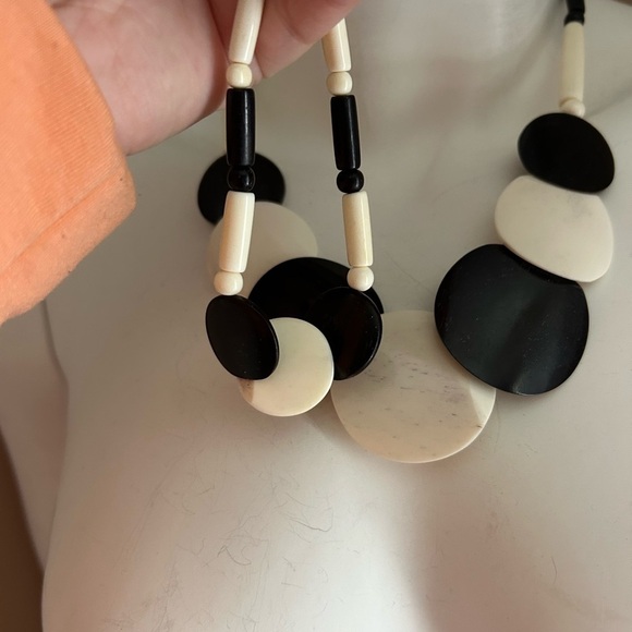 4/$100 Black and White Statement Necklace and Earrings Set 😎 - Picture 7 of 9